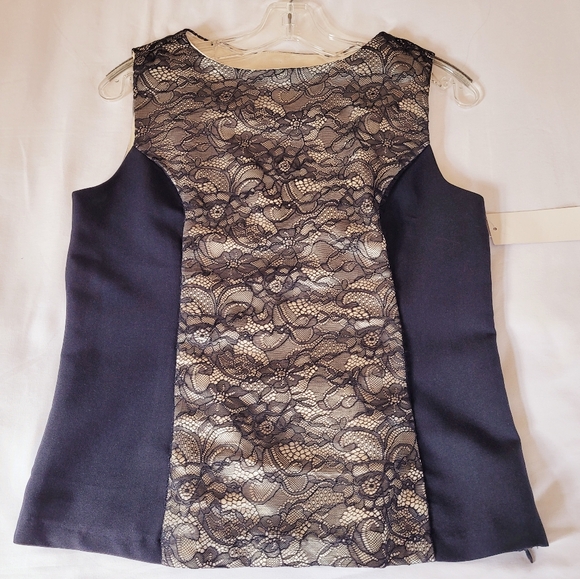 Jack and Jinger black and cream lace top Size L - Picture 3 of 11